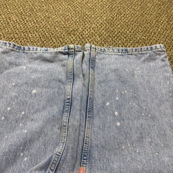 Zara Light Wash Distressed High waisted Straight Leg  Denim Jeans Size 31 - Picture 12 of 15